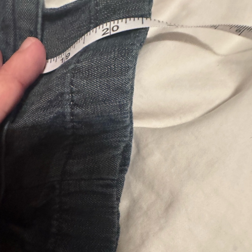 Liz Claiborne Denim-Look Double Breasted Trench Coat | Lyocell Linen Blend - Picture 8 of 8